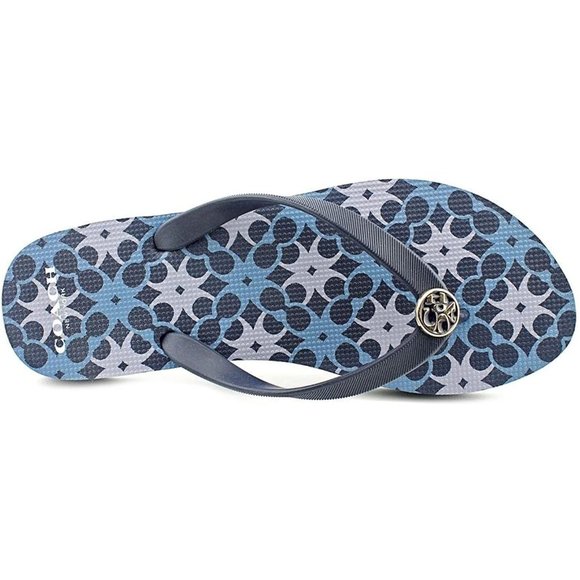 🆕 COACH Alessa Geometric Signature Flip Flops - Picture 2 of 9